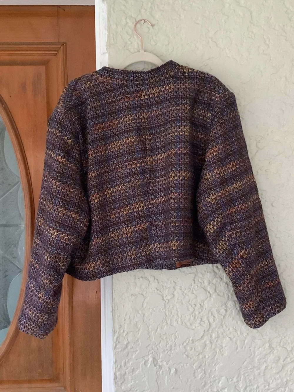 Jessica London Purple and Brown Tweed Bouclé Jacket - Picture 5 of 7